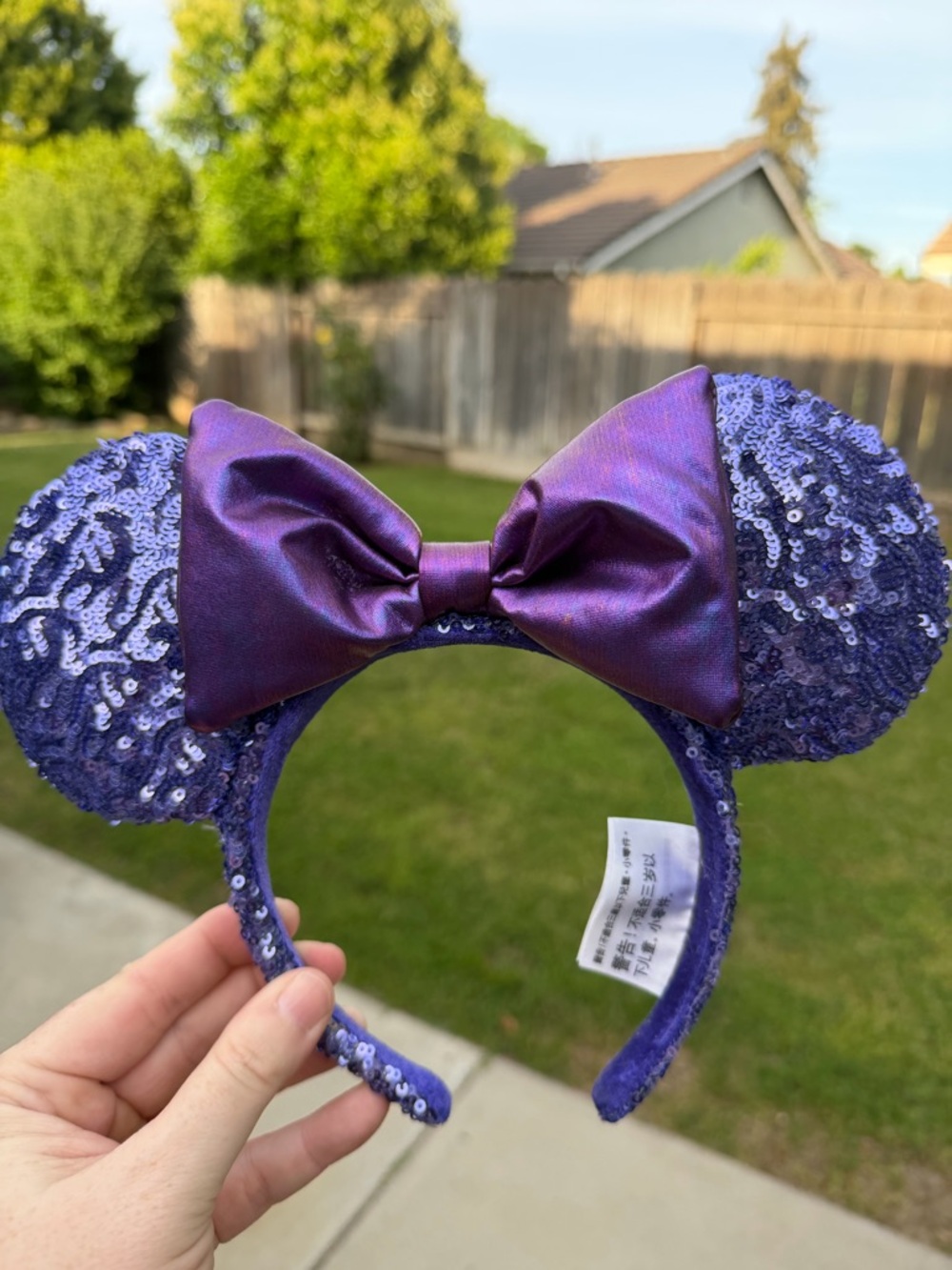 Disney Purple Potion Sequin Minnie Mouse Ears Headband